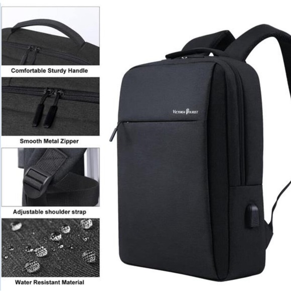 Laptop Backpack, Slim Durable Travel Water Resistant Backpacks with USB  Port